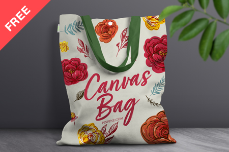 Free canvas bag mockup