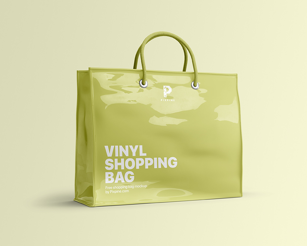 Download Free Vinyl Shopping Bag Mockup