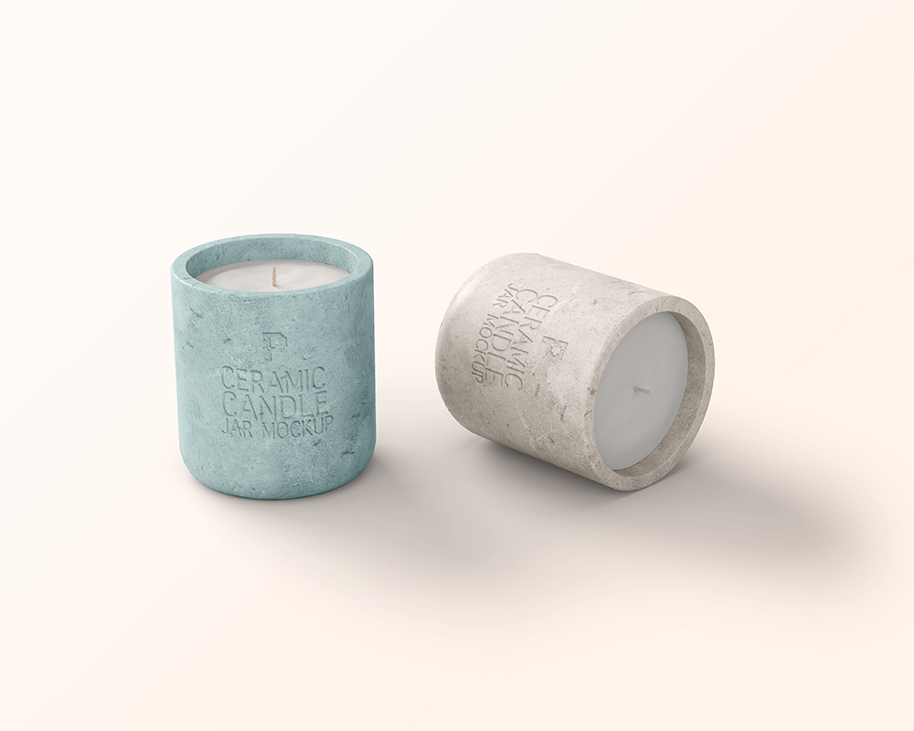 Download Free Ceramic Candle Jar Mockup