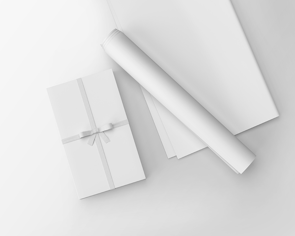 Free Gift Wrapping Paper Mockup