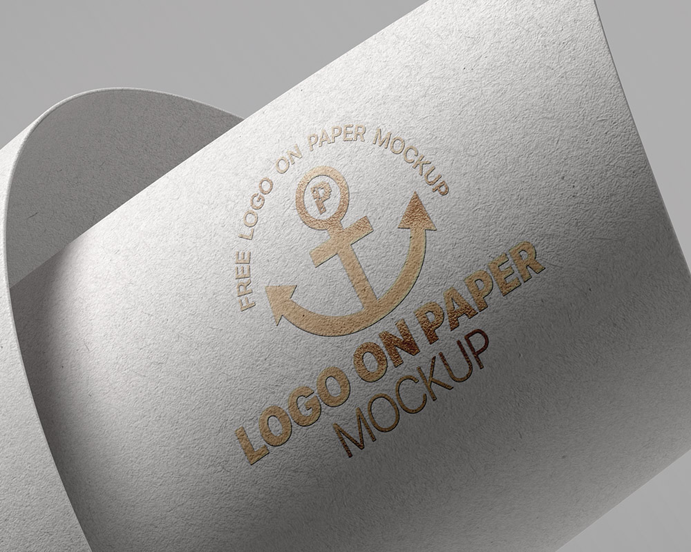 Free Logo on Paper Mockup