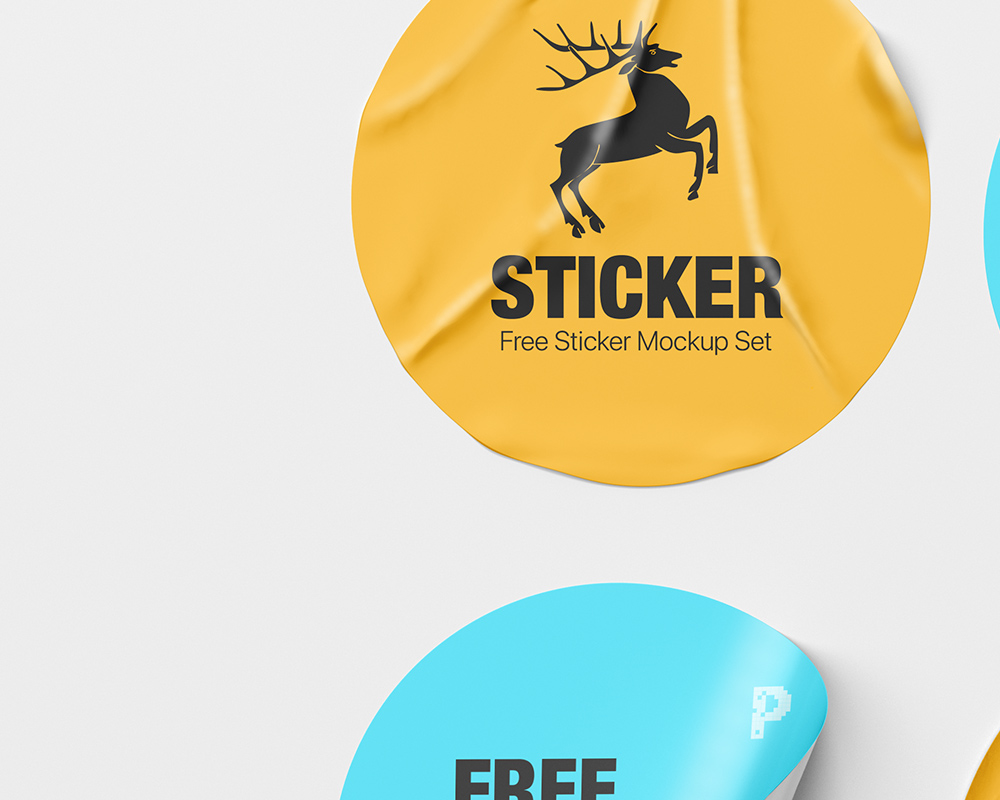 Free Sticker Mockup