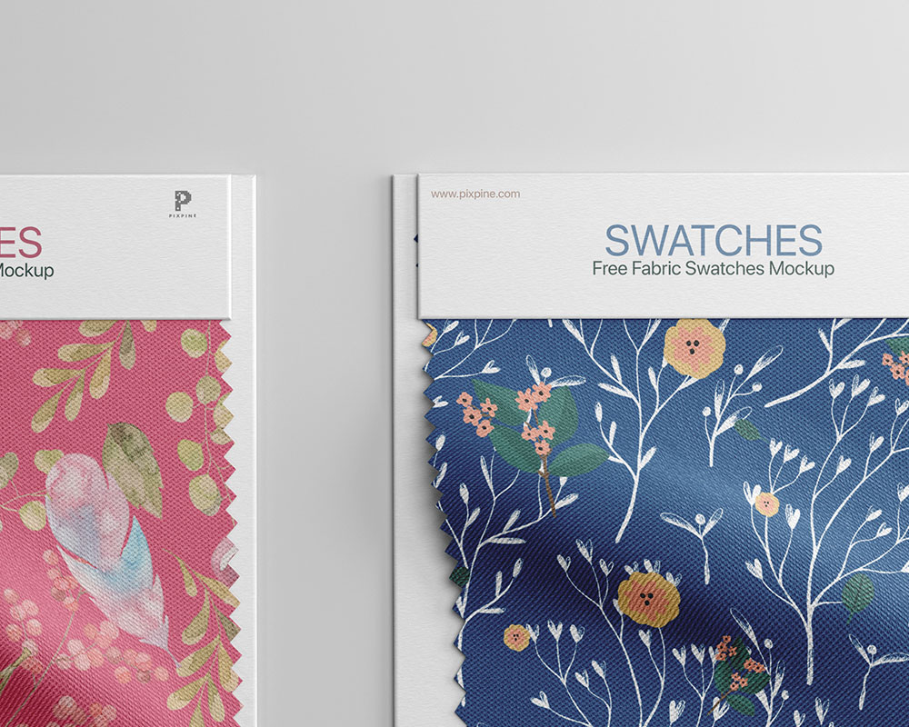 Free Fabric Swatches Mockup