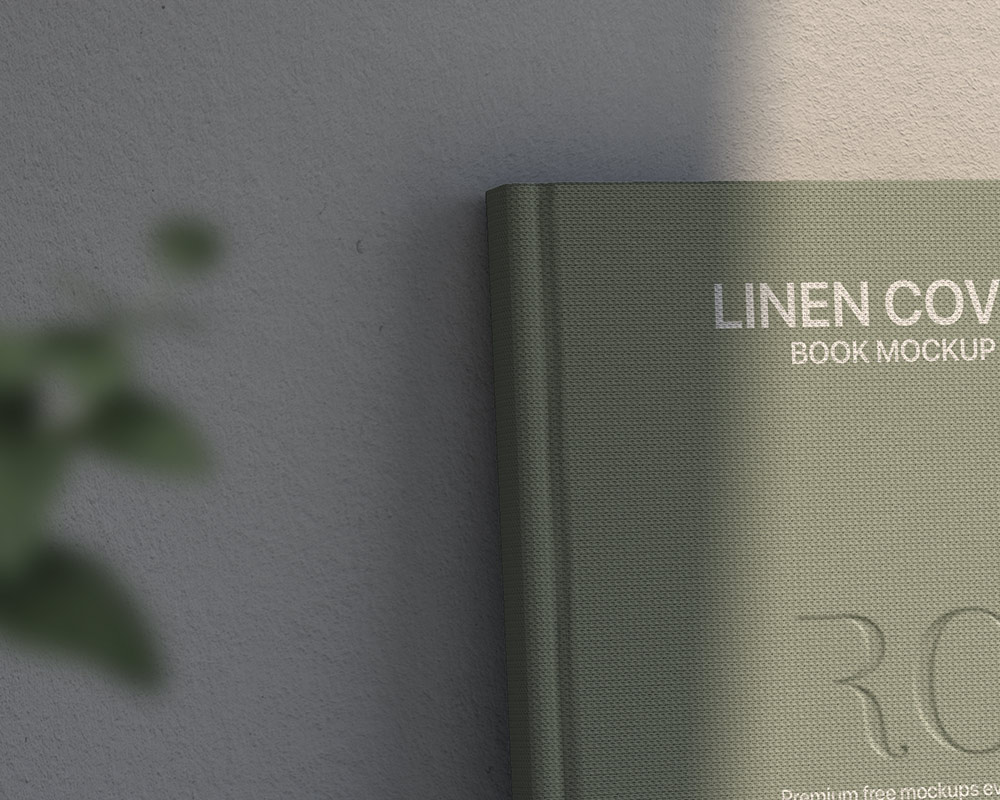 Free Linen PSD Book Mockup