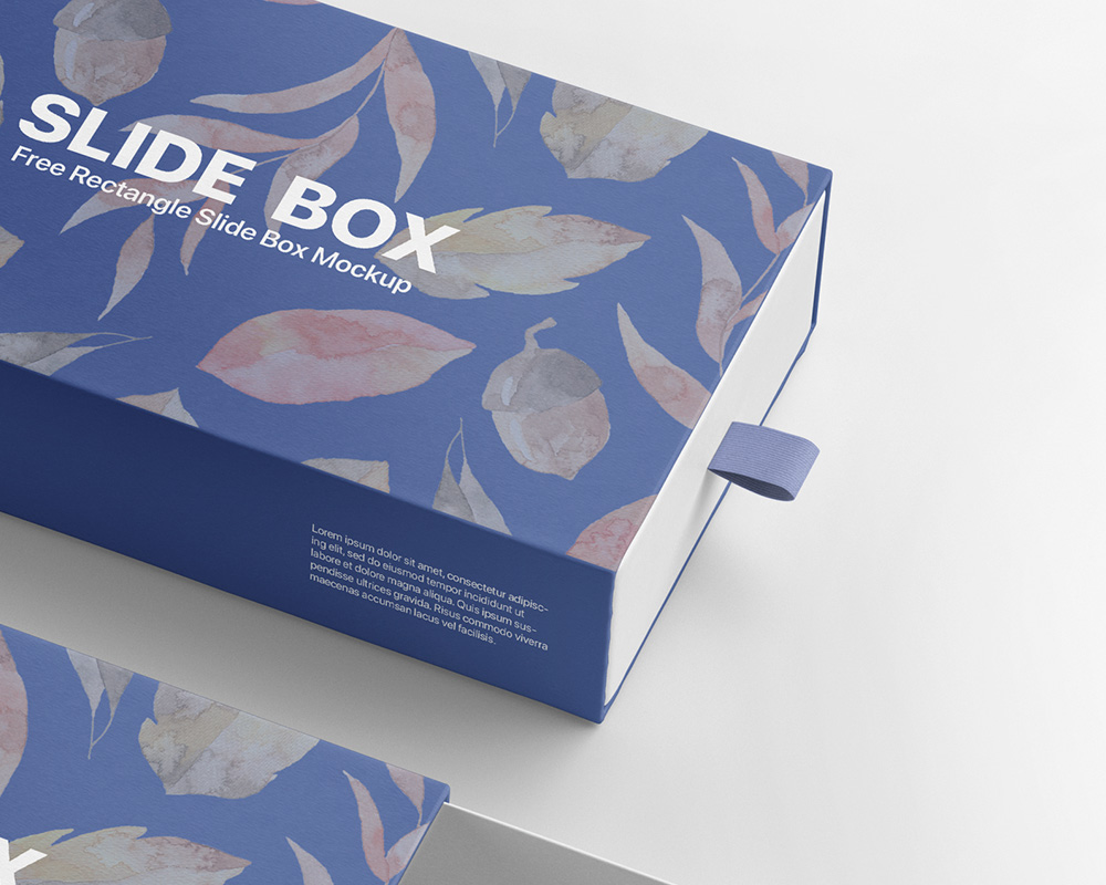 Free Rectangle Slide Box Mockup