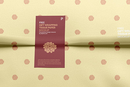 Free Folded Wrapping Tissue Paper Mockup