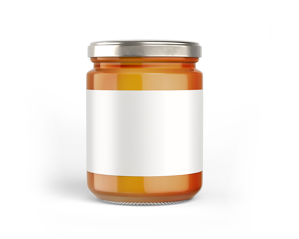 Free Honey Glass Jar Mockup
