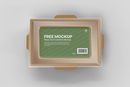 Free Paper Food Container Mockup