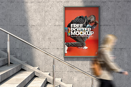 Free Urban Vertical Poster Mockup