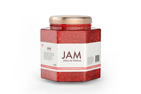 Free Jam Glass Jar Mockup