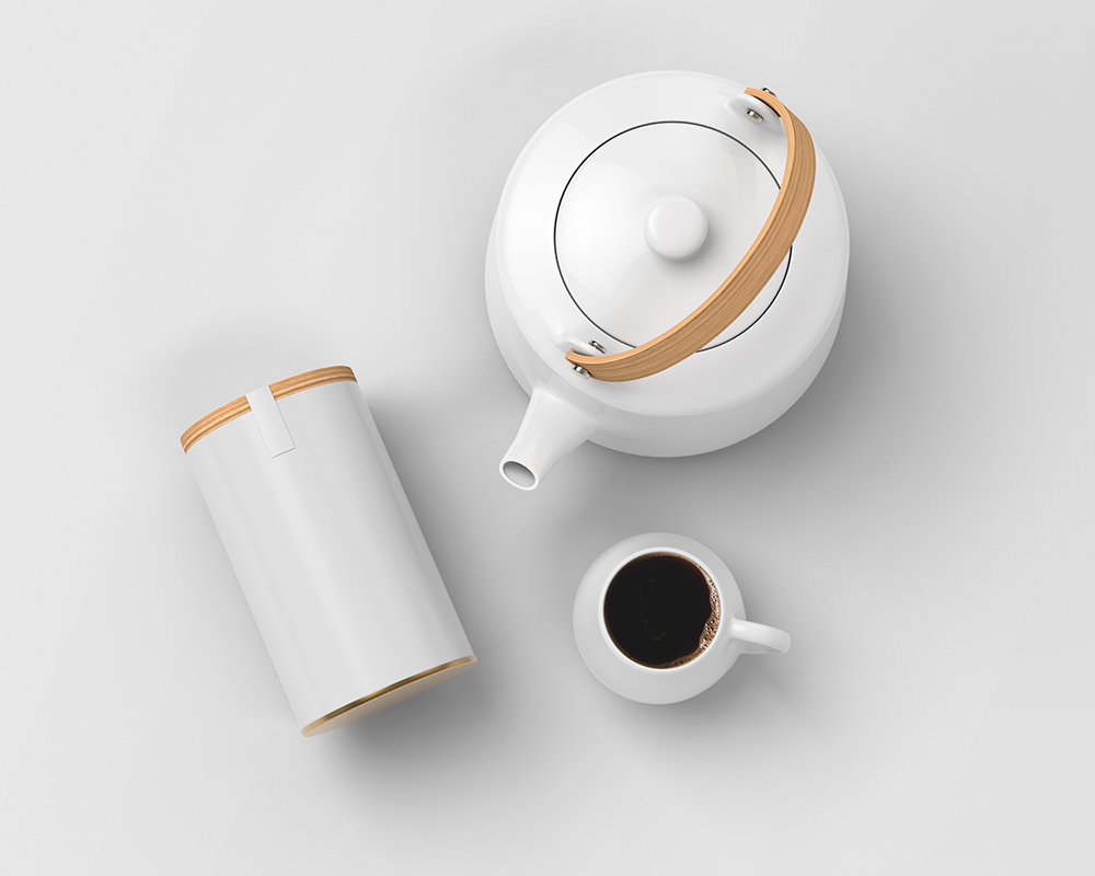 Free Coffee Tin Jar Packaging Mockup