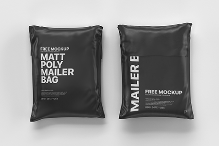 Free Matte Poly Mailer Bag Mockup