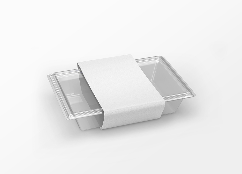 Free Clear Plastic Food Box Mockup