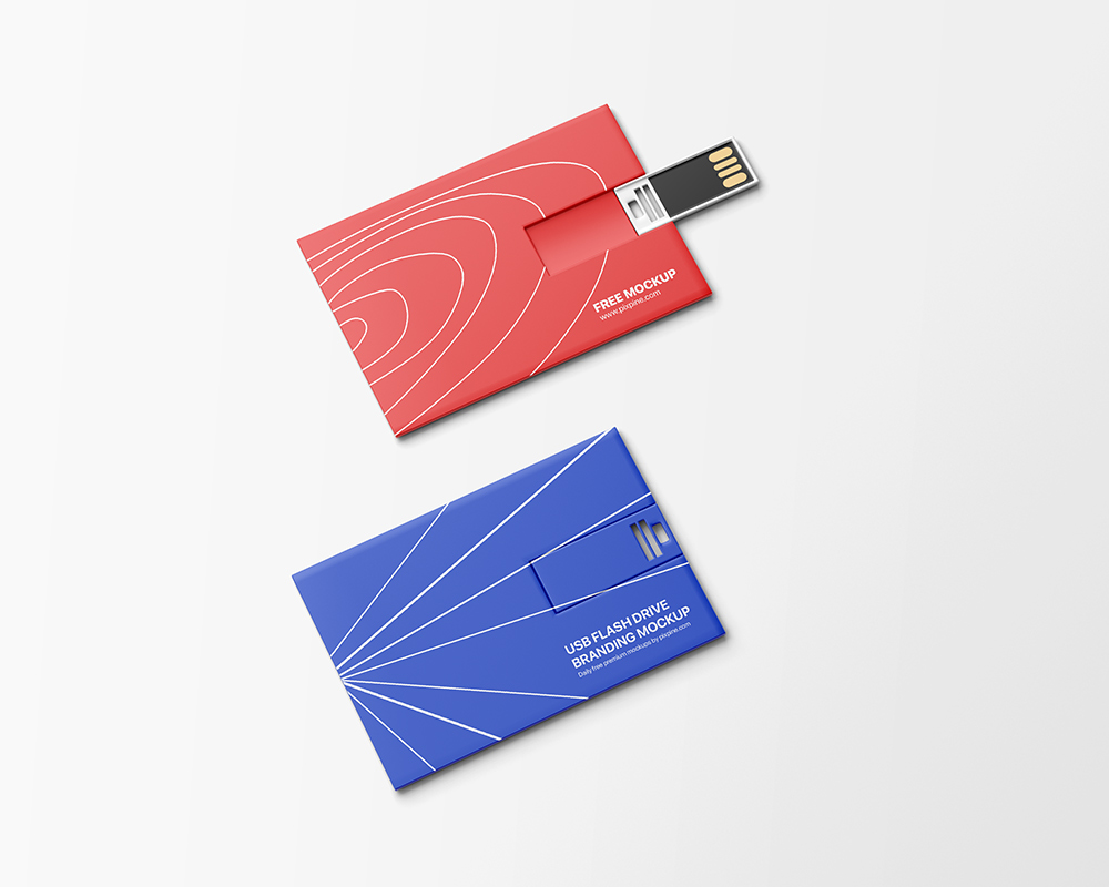 Free USB Flash Drive Branding Mockup