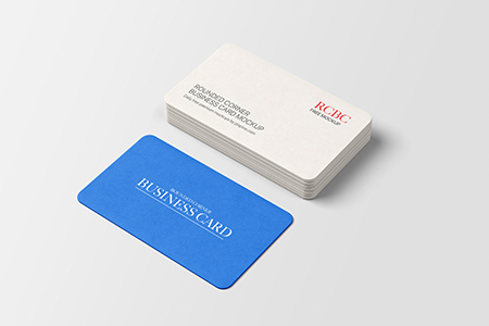 Free Rounded Corner Business Card Mockup