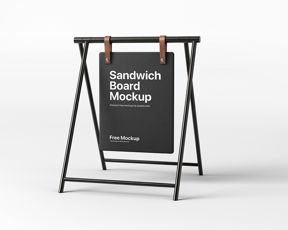 Free Sandwich Board Mockup