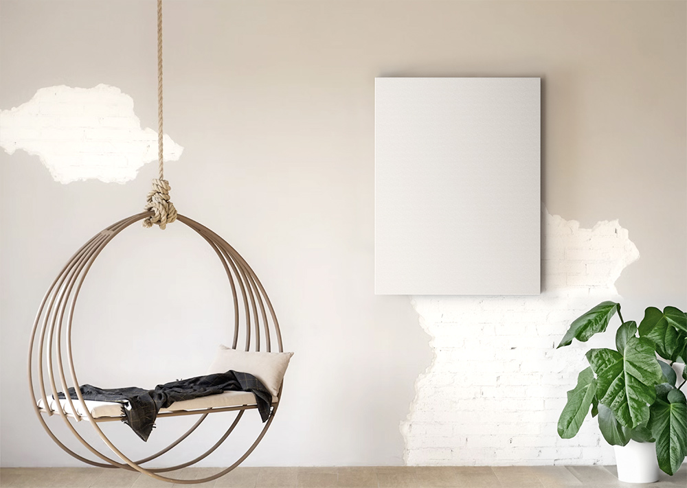 Free Vertical Wall Canvas Frame Mockup