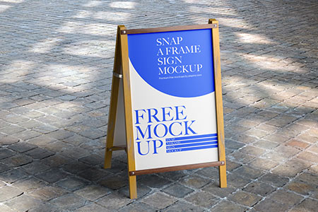 Free Snap A Frame Sign Mockup